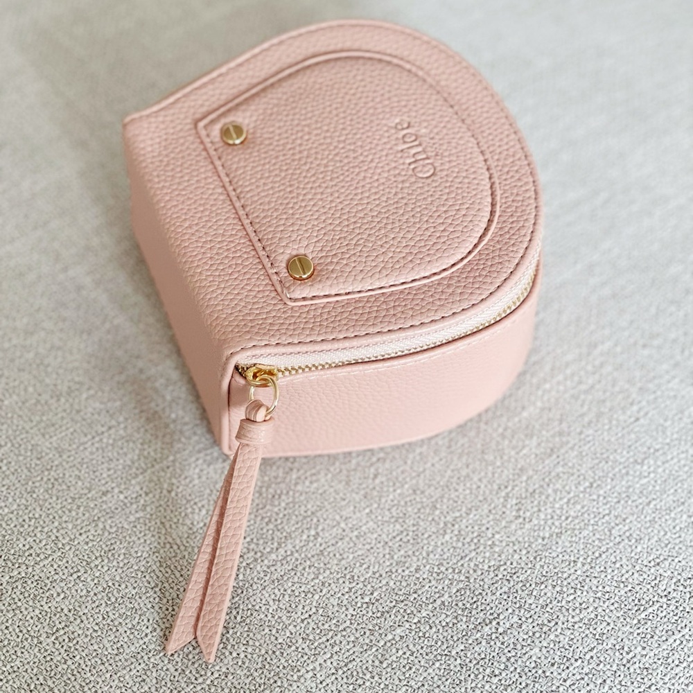 Chloé Pink Leather Mini Drew Shoulder Bag with Tassel - Picture 8 of 10